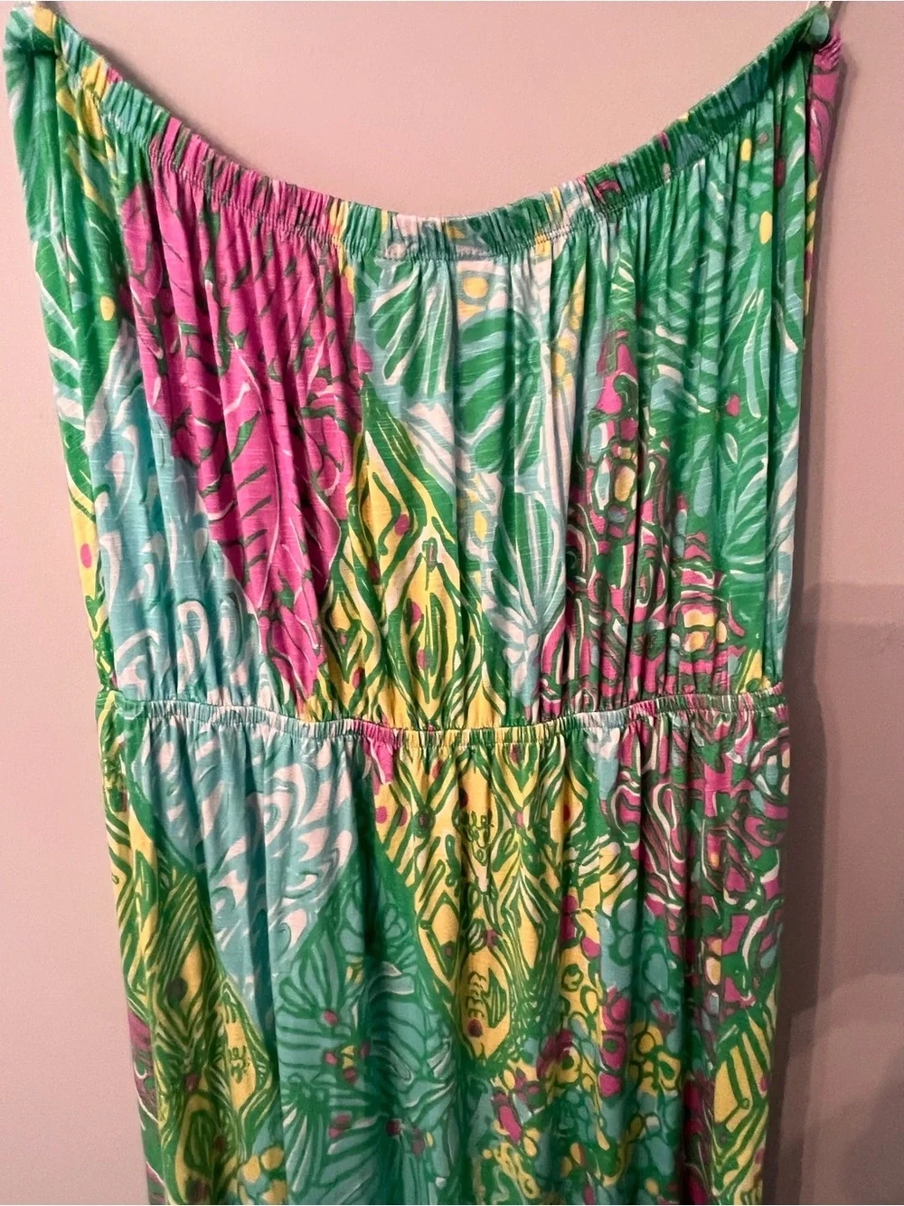 Lilly Pulitzer Strapless Maxi Dress-  Size L - Picture 4 of 12